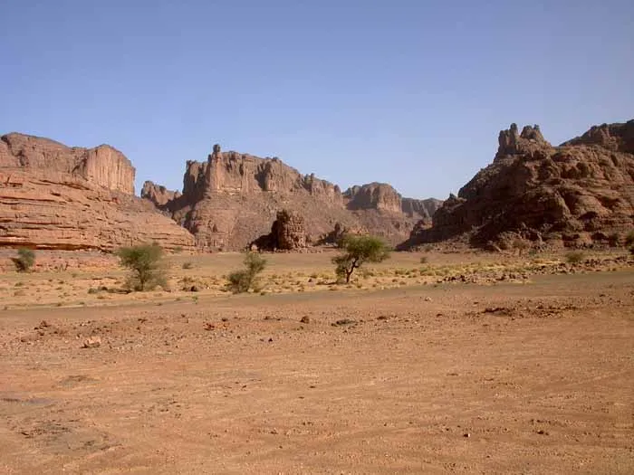Tassili N-Adjer, au nord-ouest de Djanet, Algérie