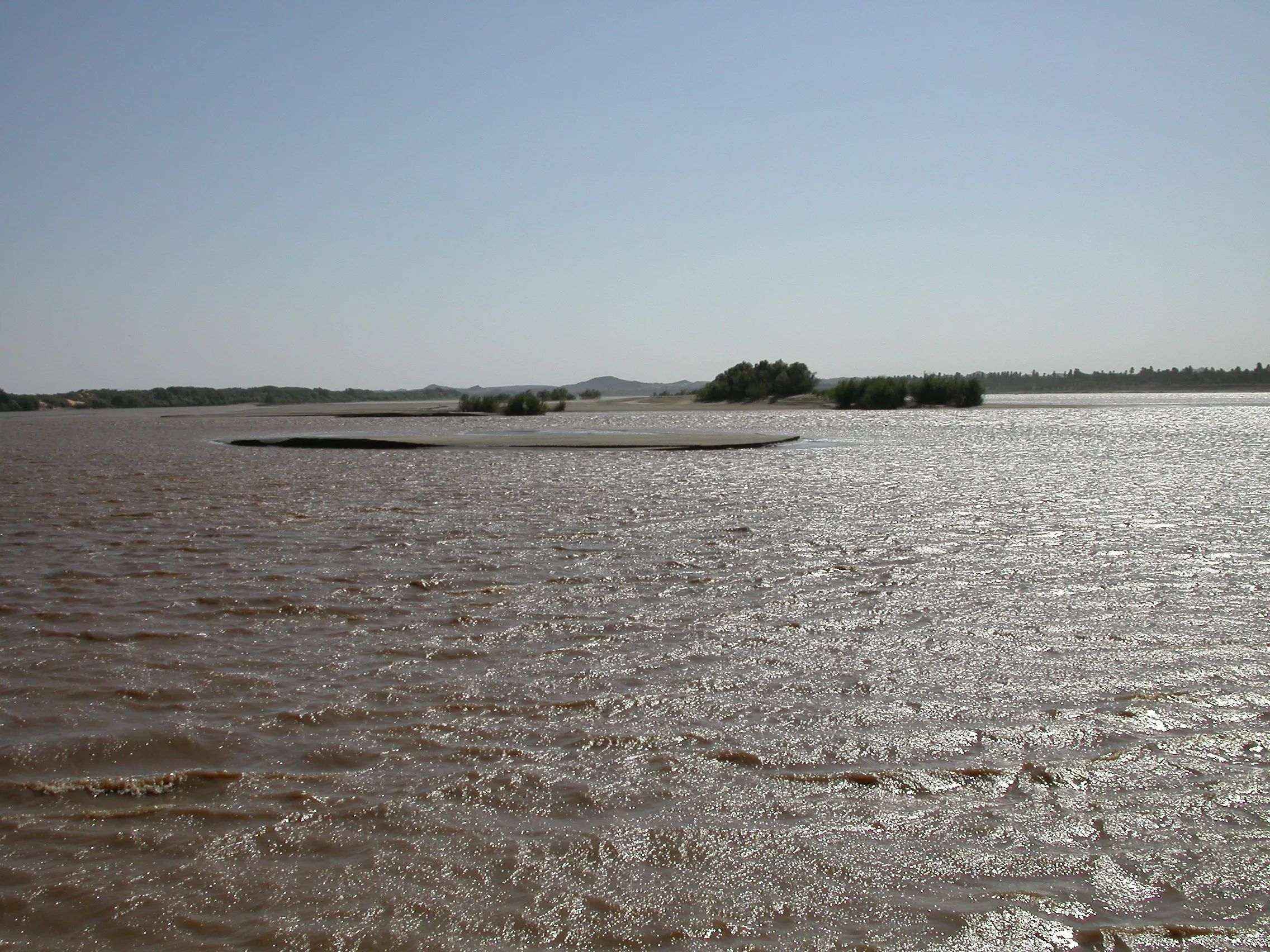 tempète dans les bancs de sable, vers Abri, Nord Soudan