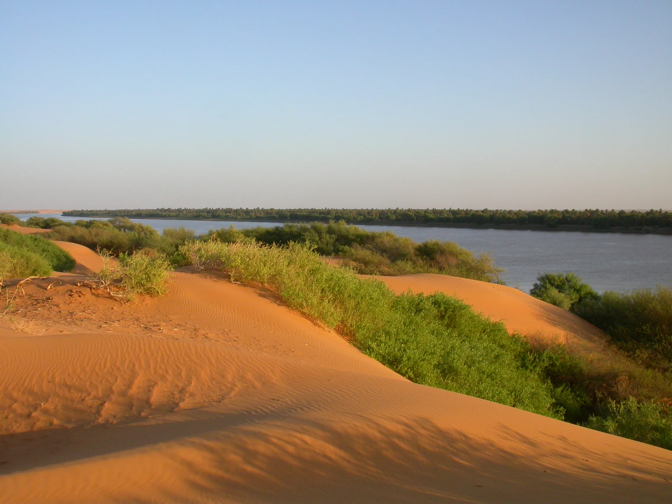 berges du Nil vers Old Dongola, haute Nubie, Soudan