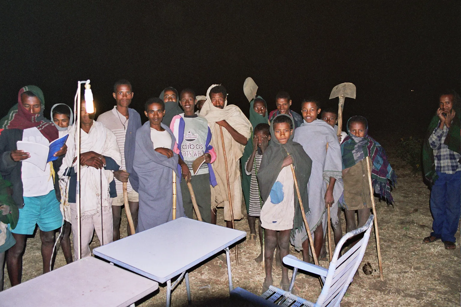 bivouac après Adis Zemen, Amhara, Ethiopie