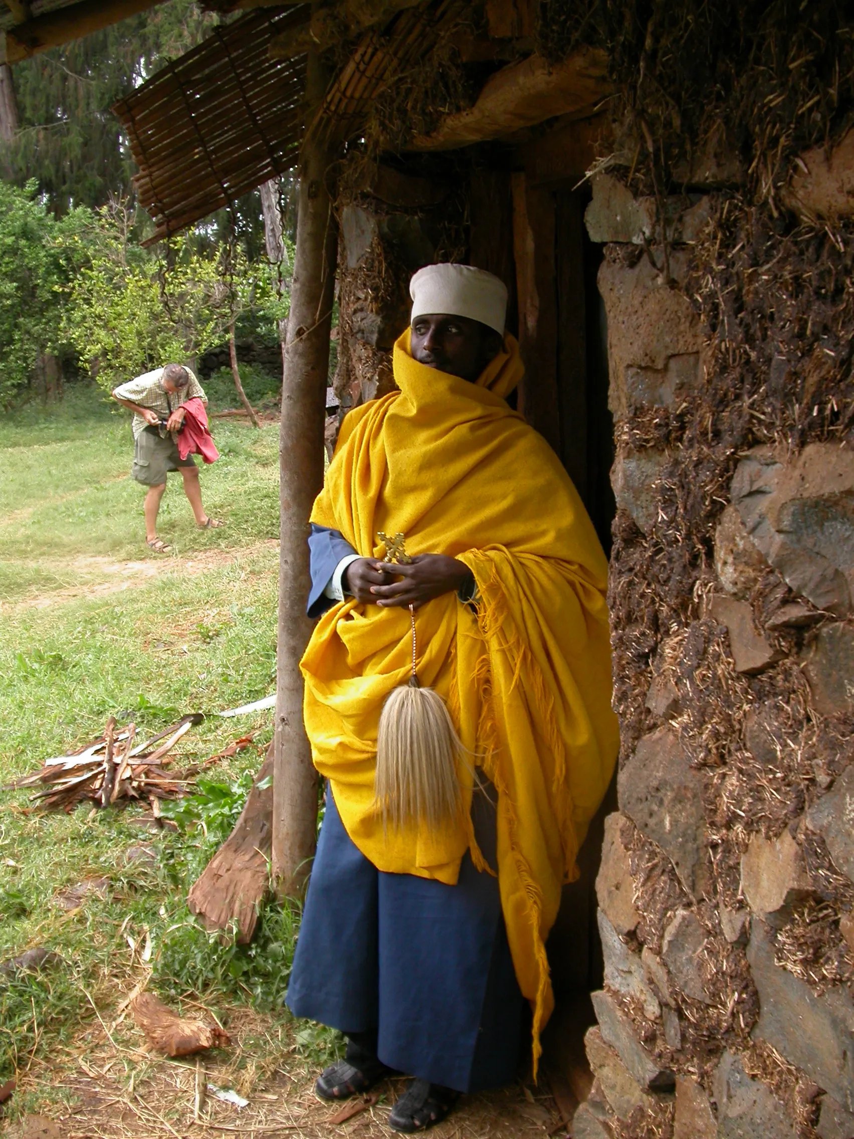 moine d’Uhra Kidane Mehret, lac Tana, Ethiopie