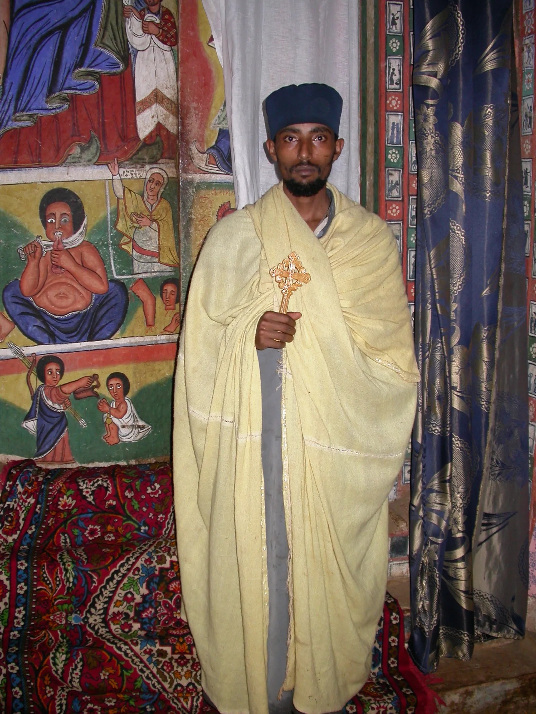 moine d’Uhra Kidane Mehret, lac Tana, Ethiopie