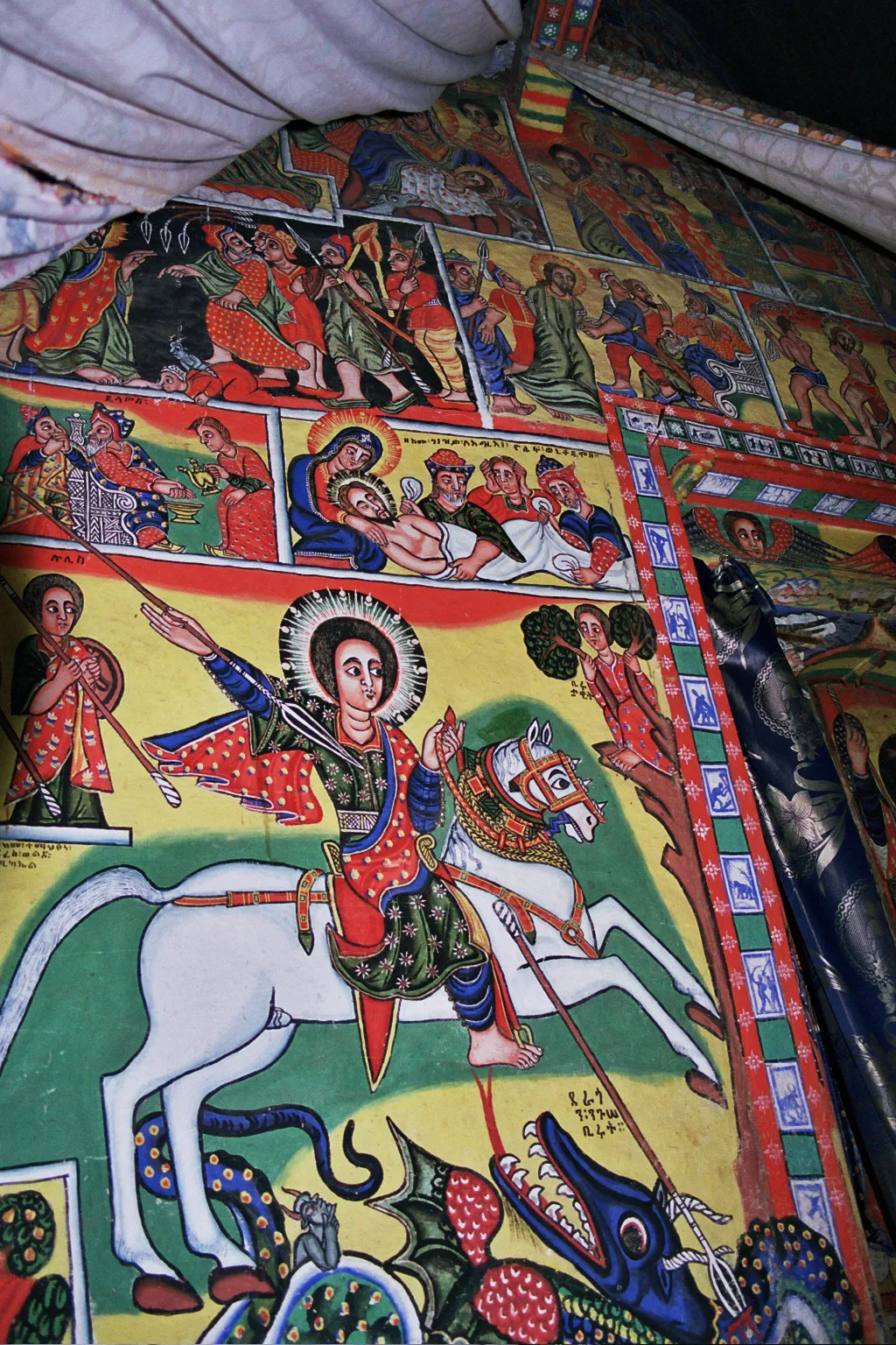 fresque d’Uhra Kidane Mehret, lac Tana, Ethiopie