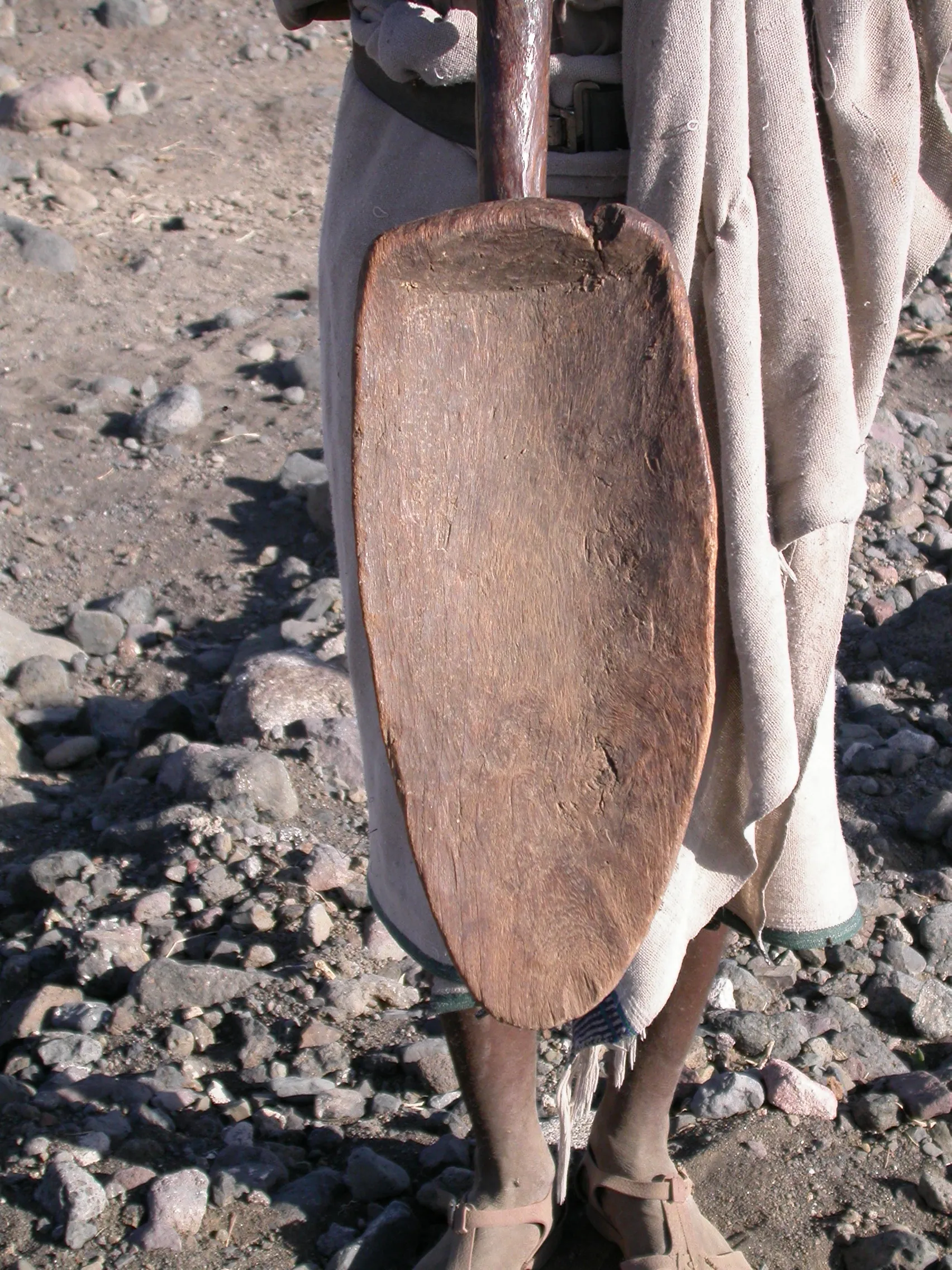 pelle pour vanner les céréales, vers Kobo, Ethiopie