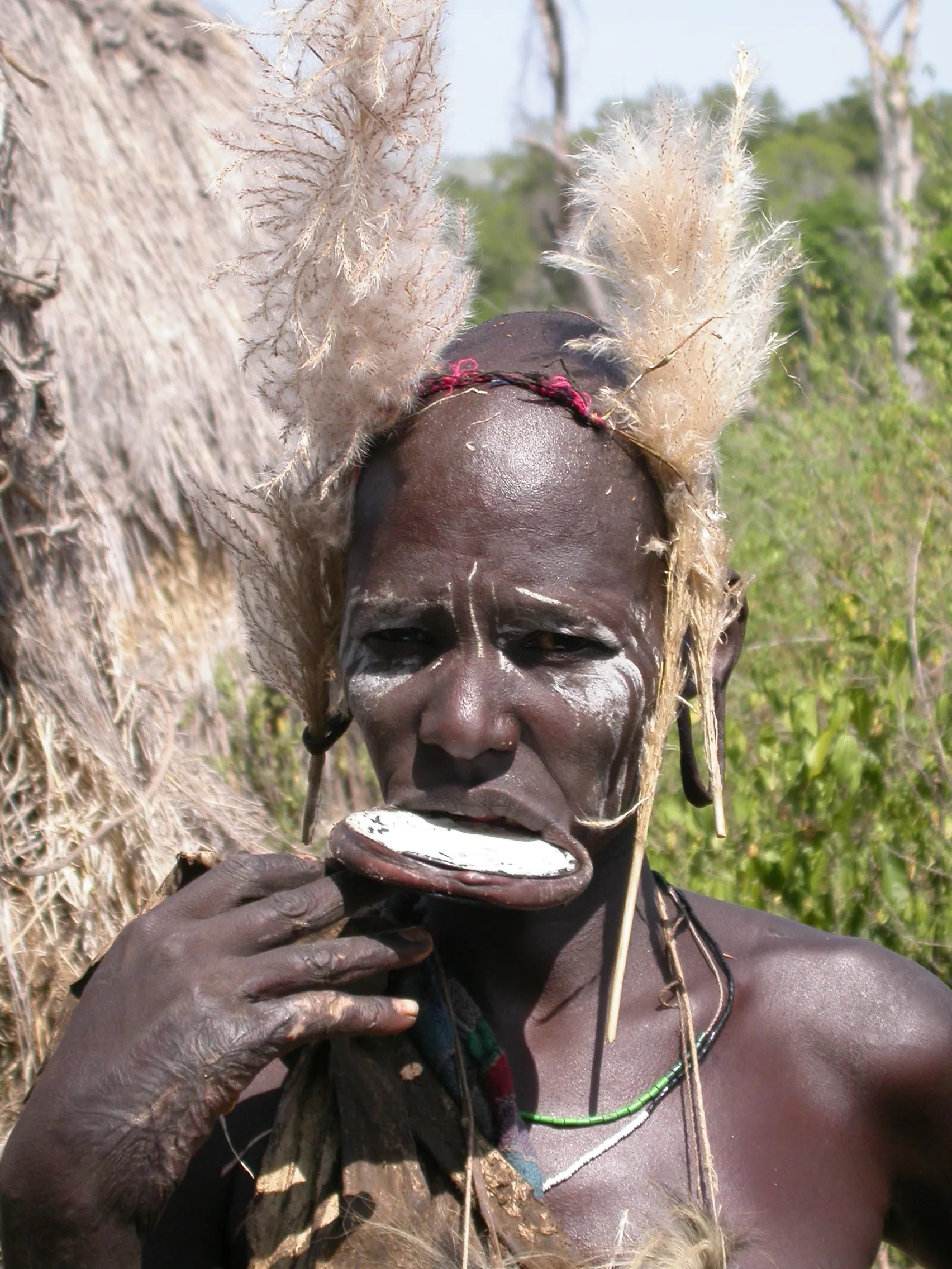 village Mursi, Omo River, Ethiopie