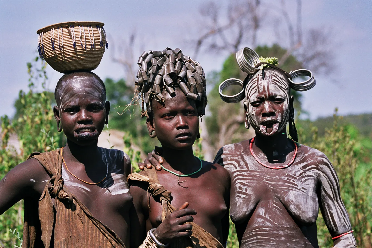village Mursi, Omo River, Ethiopie