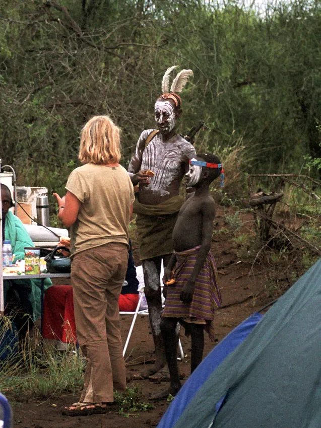 chez les Karos, Omo River, Ethiopie