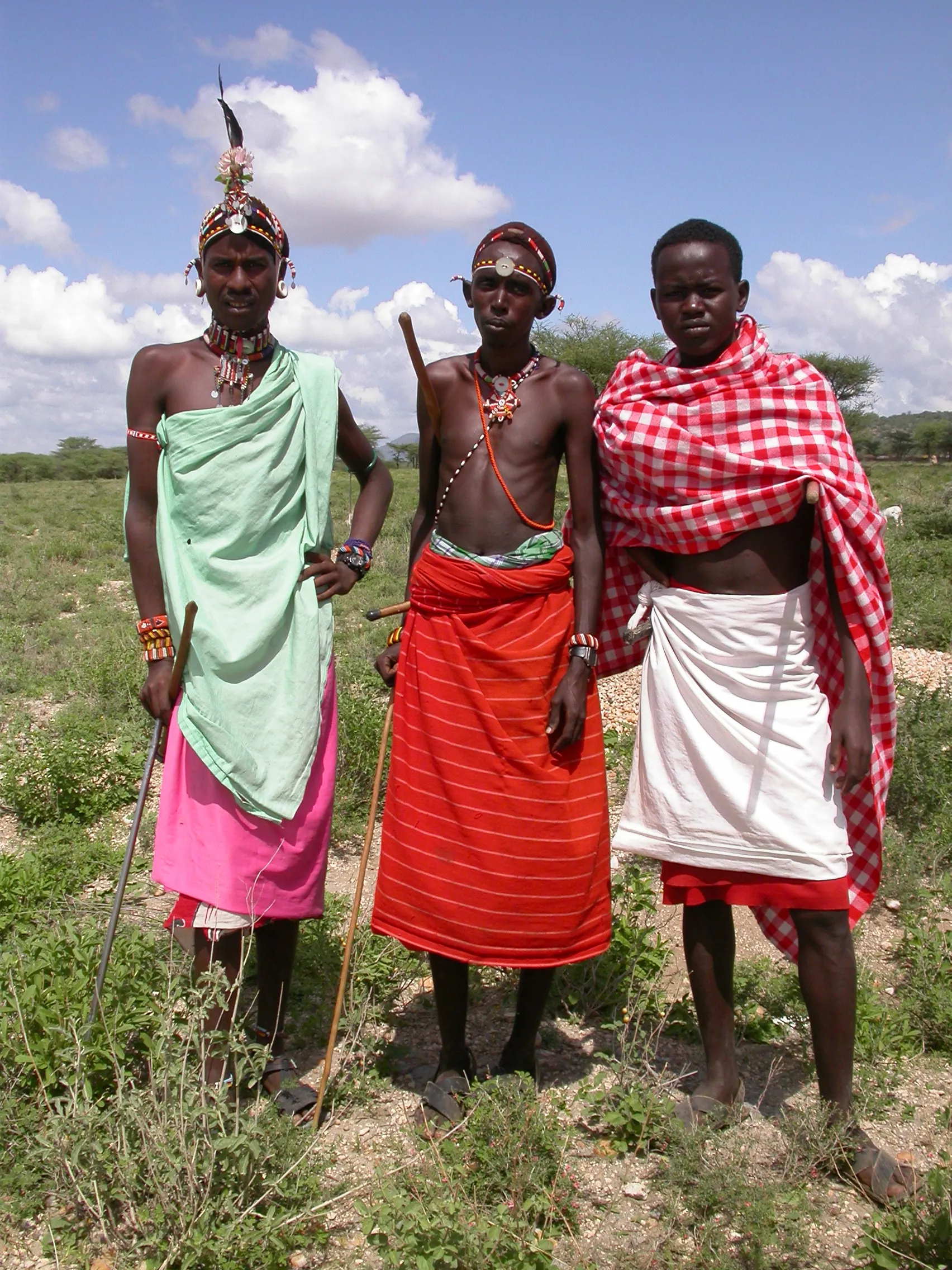 Samburu à la sortie du parc, Kenya