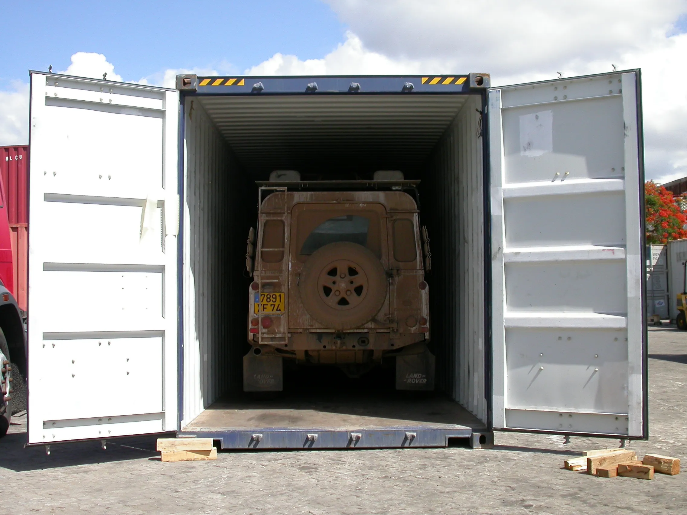 container chez Dodwell, Mombasa, Kenya