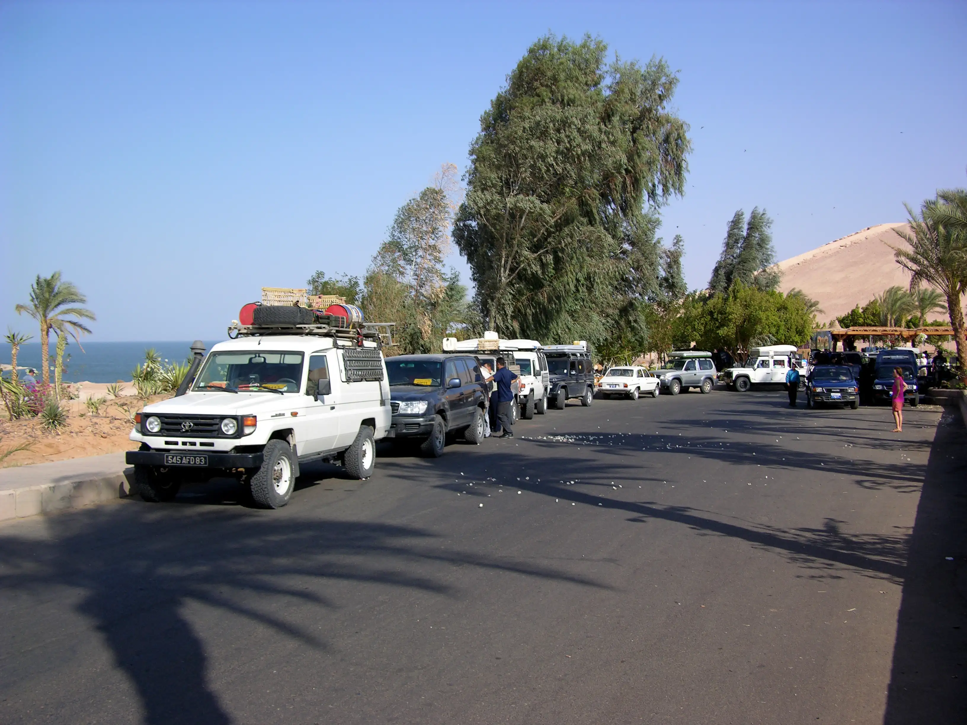 Abu Simbel, devant l´entrée des temples